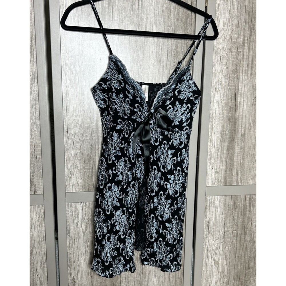 Victoria's Secret Vintage Babydoll Tank Size S Goth Whimsical Floral Lace